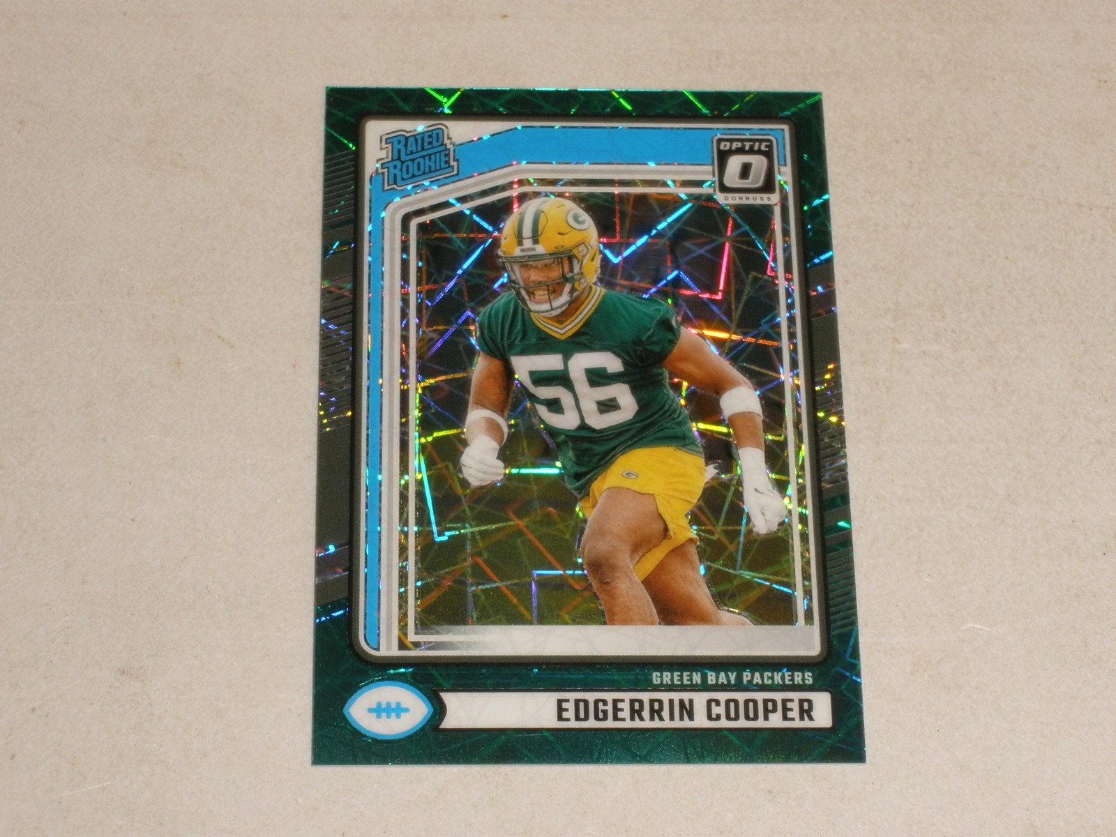 2024 Donruss Optic Rookie Preview Green Velocity Prizm #325 Edgerrin Cooper RC