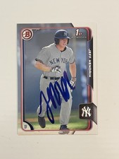 Jeff Hendrix SIGNED 2015 Bowman Draft  #192 (RC) IP AUTO New York Yankees