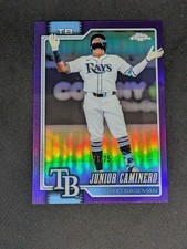 Junior Caminero /75 2026 Topps Chrome Purple Refractor Rays