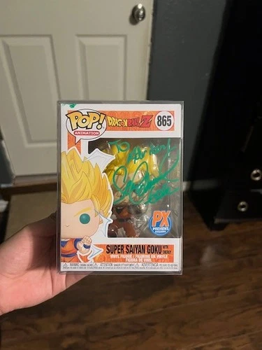 Super Saiyan 3 Goku *SIGNED* Sean Schemmel Funko Pop  (SEE PHOTOS &DESCRIPTION)