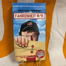 Fahrenheit 9/11 VHS Michael Moore Documentary 2004 Cannes Winner Rare
