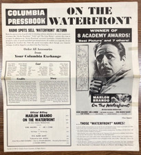 ON THE WATERFRONT Original Movie Pressbook Marlon Brando Eva Marie Saint r59
