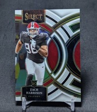 Zach Harrison White Prizm SSP #'d /35 Rookie RC 2023 Select Card #120 Falcons. rookie card picture