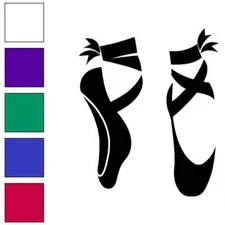 Dance Shoes Ballet, Vinyl Decal Sticker, Multiple Colors & Sizes #6893