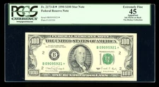DBR 1990 $100 FRN STAR New York Fr. 2173-B* PCGS App 45 Serial B09095921*