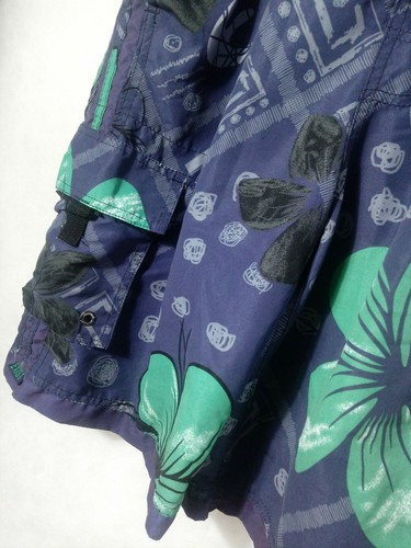 Exist Miami Men's medium Shorts Surf Board Swimming Trunk Blue Cargo 3 pockets - Picture 3 of 12