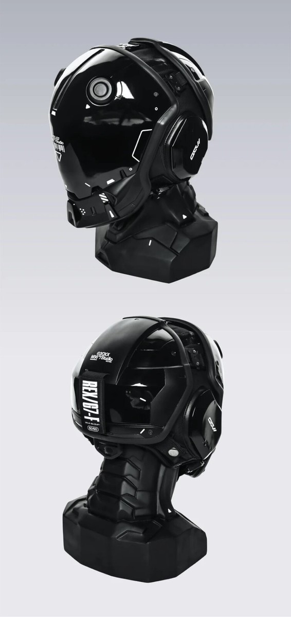 Machine56 Wearable Black Helmet Art Mask