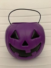 VTG General Foam Plastics Jack O Lantern Pumpkin Purple Halloween Made In USA