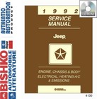 1992 Jeep Wrangler Cherokee Grand Shop Service Repair Manual Cd