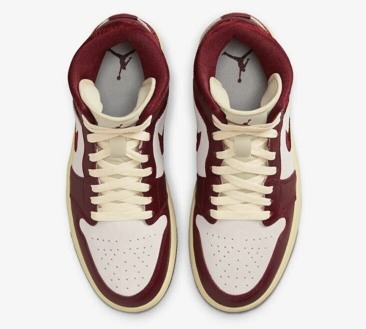 NIKE AIR JORDAN 1 MID SE TIKI LEAF RED SZ 10.5 WOMENS — MENS SZ 9