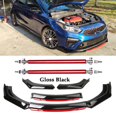 For Kia Stinger GT-Line Front Bumper Lip Body Kit Splitter Spoiler Gloss Black