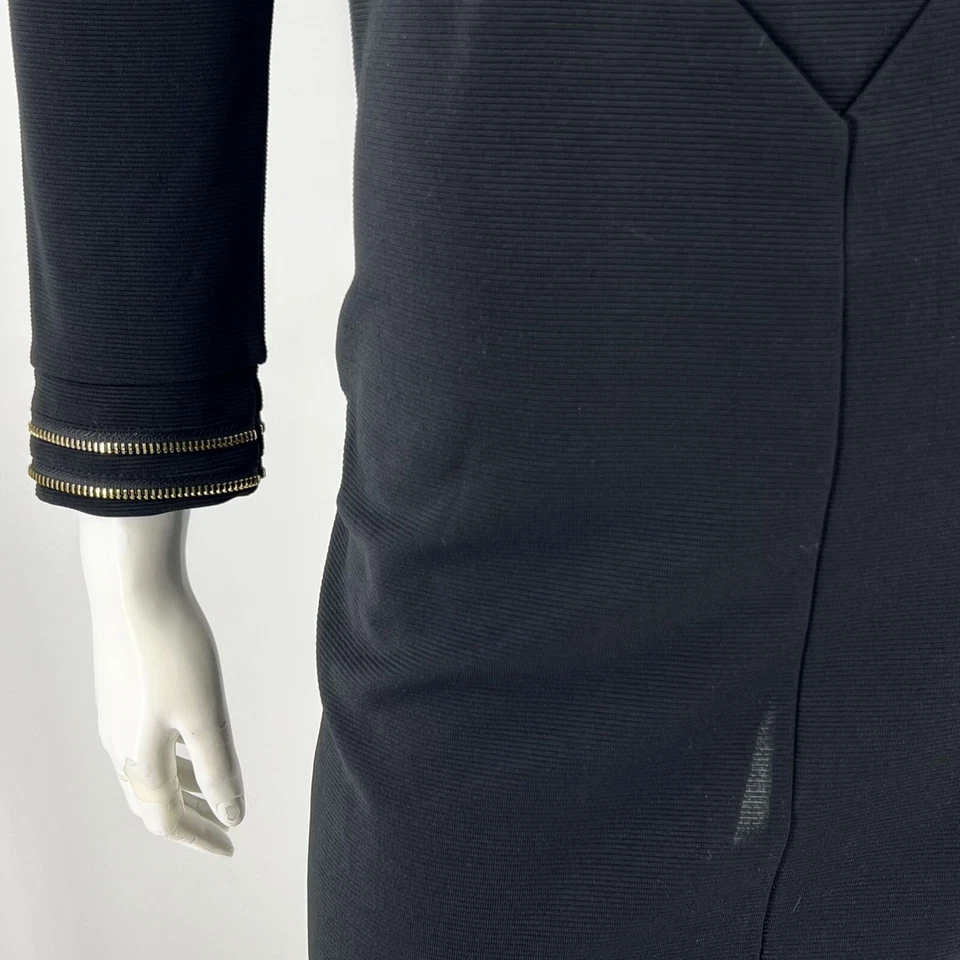 Vestido Kardashian Colección Bodycon Mini Talla L Negro Recorte Espalda Manga Larga Foto 2 de 4