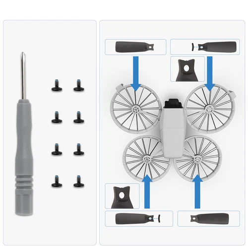 Strumenti eliche leggere stabili precise robuste 8 pezzi per drone DJI Flip 4022F - Foto 2 di 23