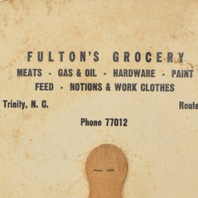 1950s Fulton's Grocery Store Meets Gas Oil Paint Feed Trinity North Carolina Fan