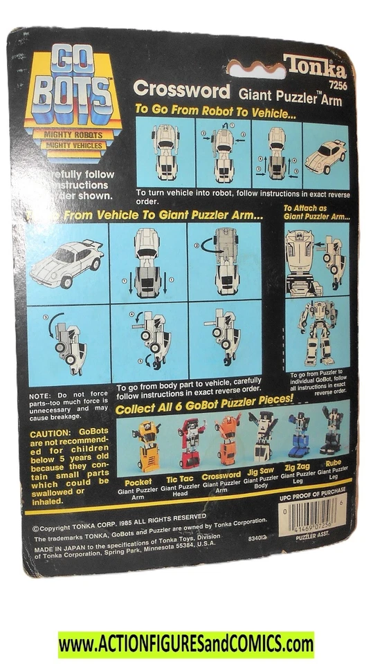 Gobots vintage 1985 CROSSWORD Puzzler combiner Left Arm hand complete moc - Image 4 of 4