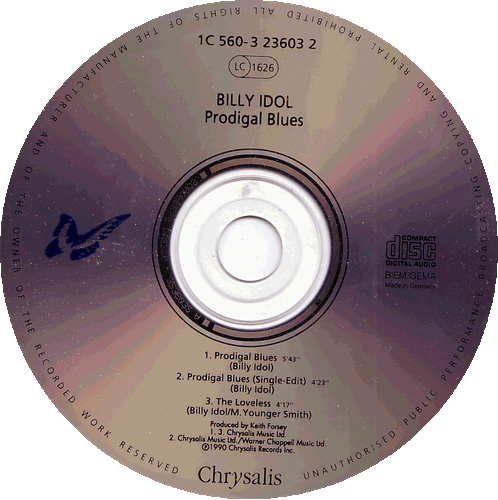 BILLY IDOL - 5" - MAXI CD - PRODIGAL BLUES - SAMMLUNGSAUFLÖSUNG (06) - Bild 6 von 16