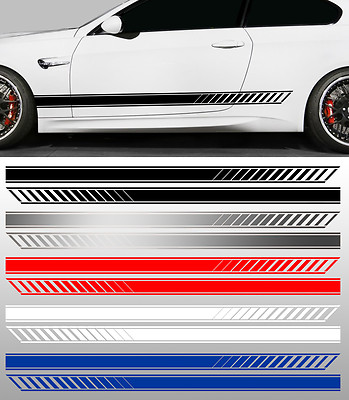 2 X STREIFEN STRIPE RACE RALLYE RACING UNTERBODEN AUFKLEBER STICKER BD599