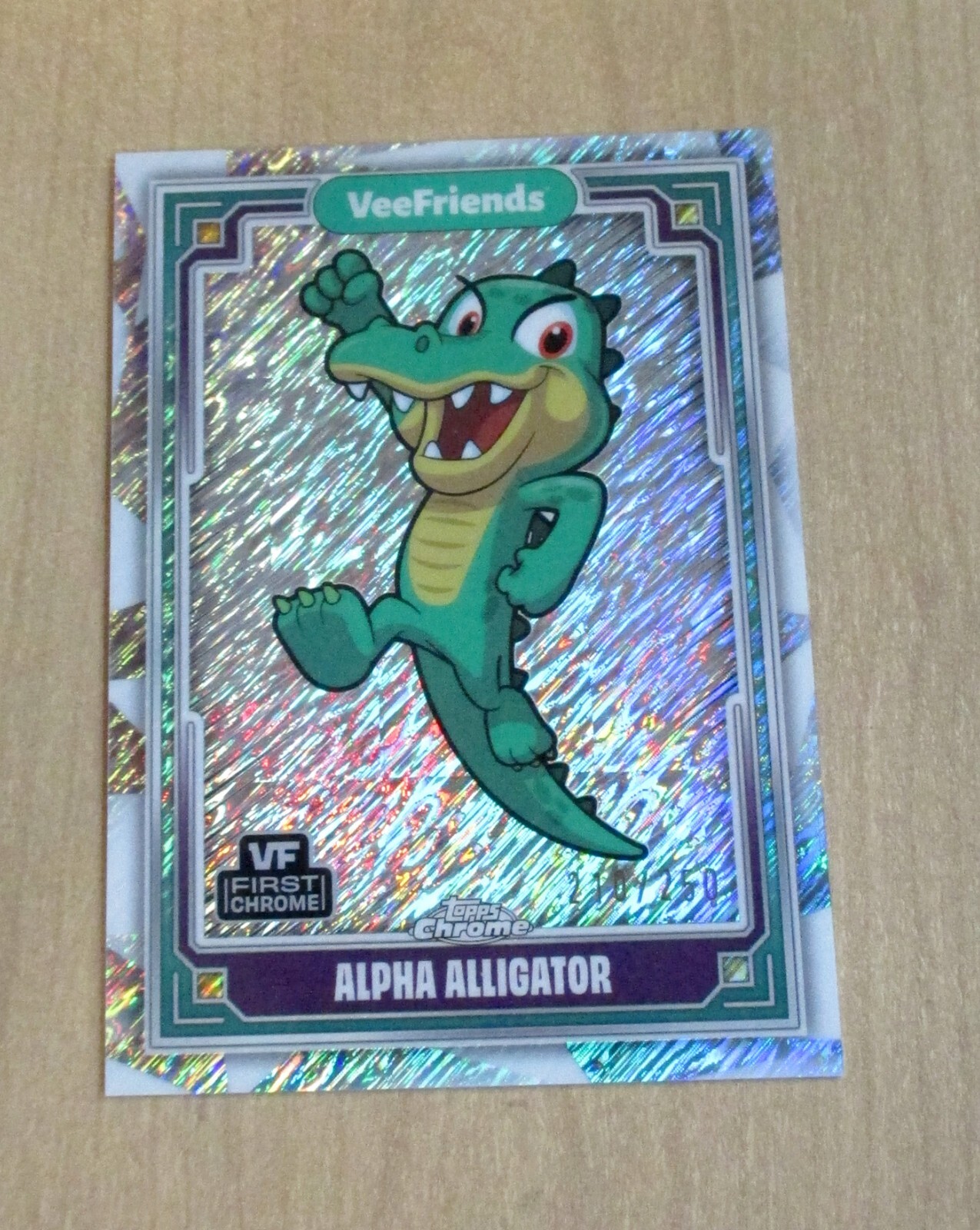 2025 Topps Chrome VEEFRIENDS Shimmer Refractor ALPHA ALLIGATOR #26 210/250