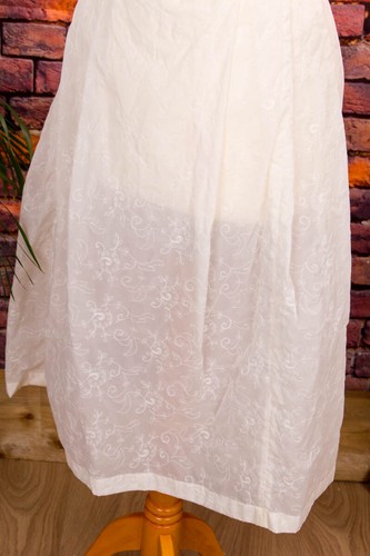 Vintage orig 50er 60er Kleid Petticoatkleid weiß Chiffon Brutkleid Rockabella 38 - Bild 7 von 8