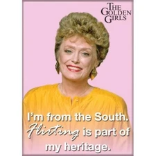 ATA-BOY GOLDEN GIRLS I'M FROM THE SOUTH FLIRTING MY HERITAGE MAGNET 2.5” X 3.5”