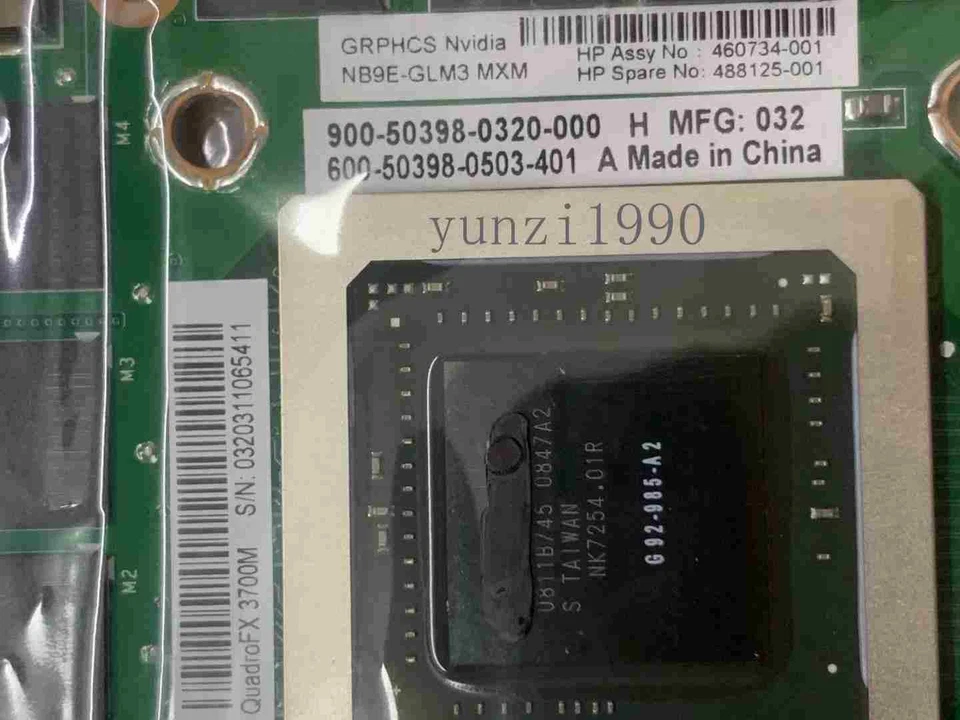 NEW FOR  HP Compaq 8730 488125-001 460734-001 Quadro FX 3700M 1GB VGA Video Card - Image 2 of 3