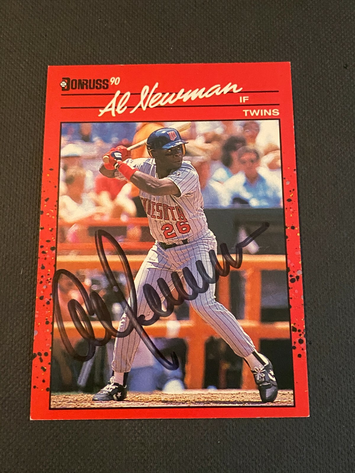 Al Newman Signed 1990 Donruss Card Auto Minnesota Twins Autograph Baseball COA