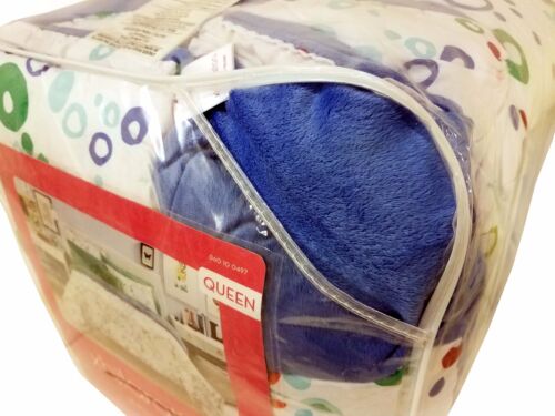 Juego de 8 piezas de cama Queen azul blanco verde edredón fundas sábanas funda almohada - Imagen 7 de 10