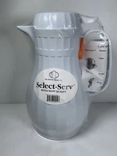 Select Serv 44oz Insulated White Coffee Carafe Server Pitcher. New