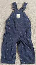 Carters Baby Boy 12 Months Bib Overalls Blue Nautical Captain Sea Cotton One Pie