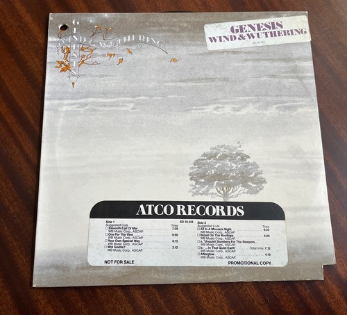 GENESIS WIND & WUTHERING RARE 1976 USA LP PROMO COPY WITH TIMING STRIP UNPLAYED - Imagen 2 de 8