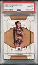 2022 Panini Chronicles WWE Cora Jade National Treasures /99 RC NXT #433 PSA 10