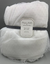 Pottery Barn Kids Monique Lhuillier Tulle Tiny Dot Bed Skirt White Queen Q53U