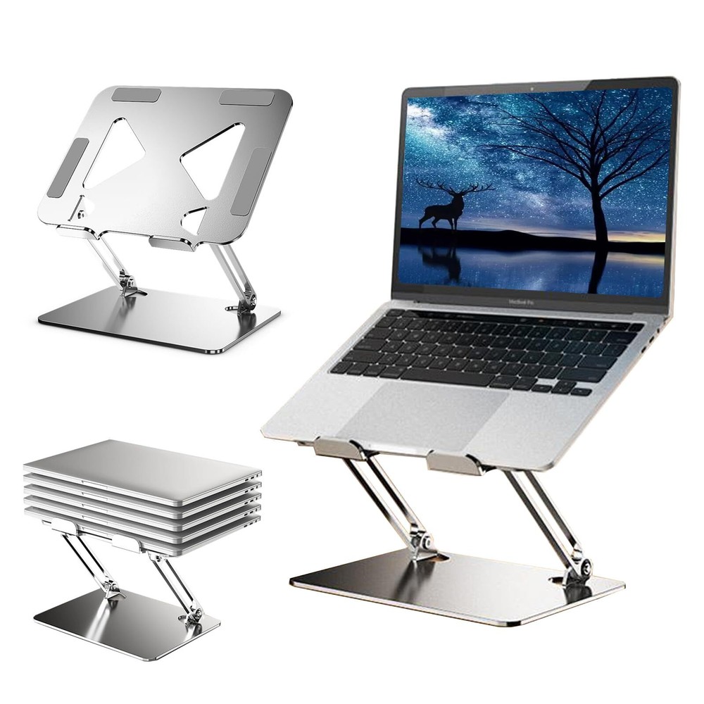 Adjustable Foldable Laptop Stand with Cooling Holes for Multi-Angle Use