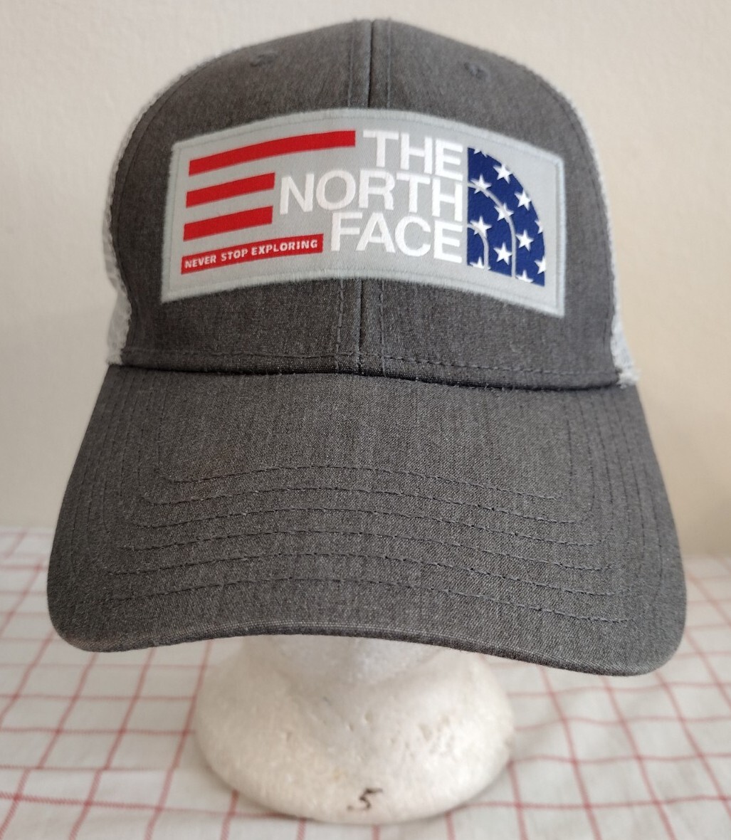 The North Face Never Stop Exploring Trucker Cap Hat Gray
