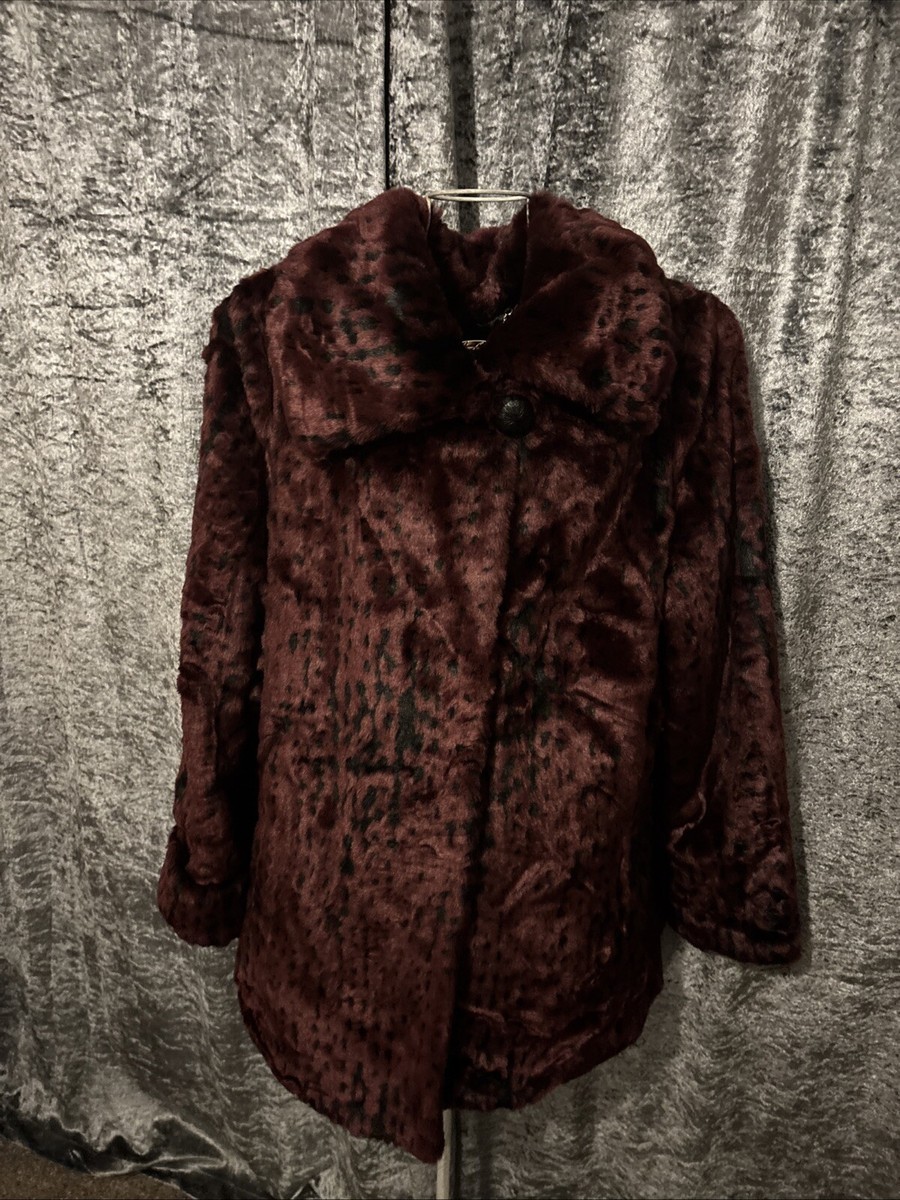 Dennis Basso Platinum Faux Fur Coat/jacket medium UK