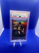 2021-22 Bowman University JJ McCarthy Bowman RC Red 3/5 PSA 9 Michigan