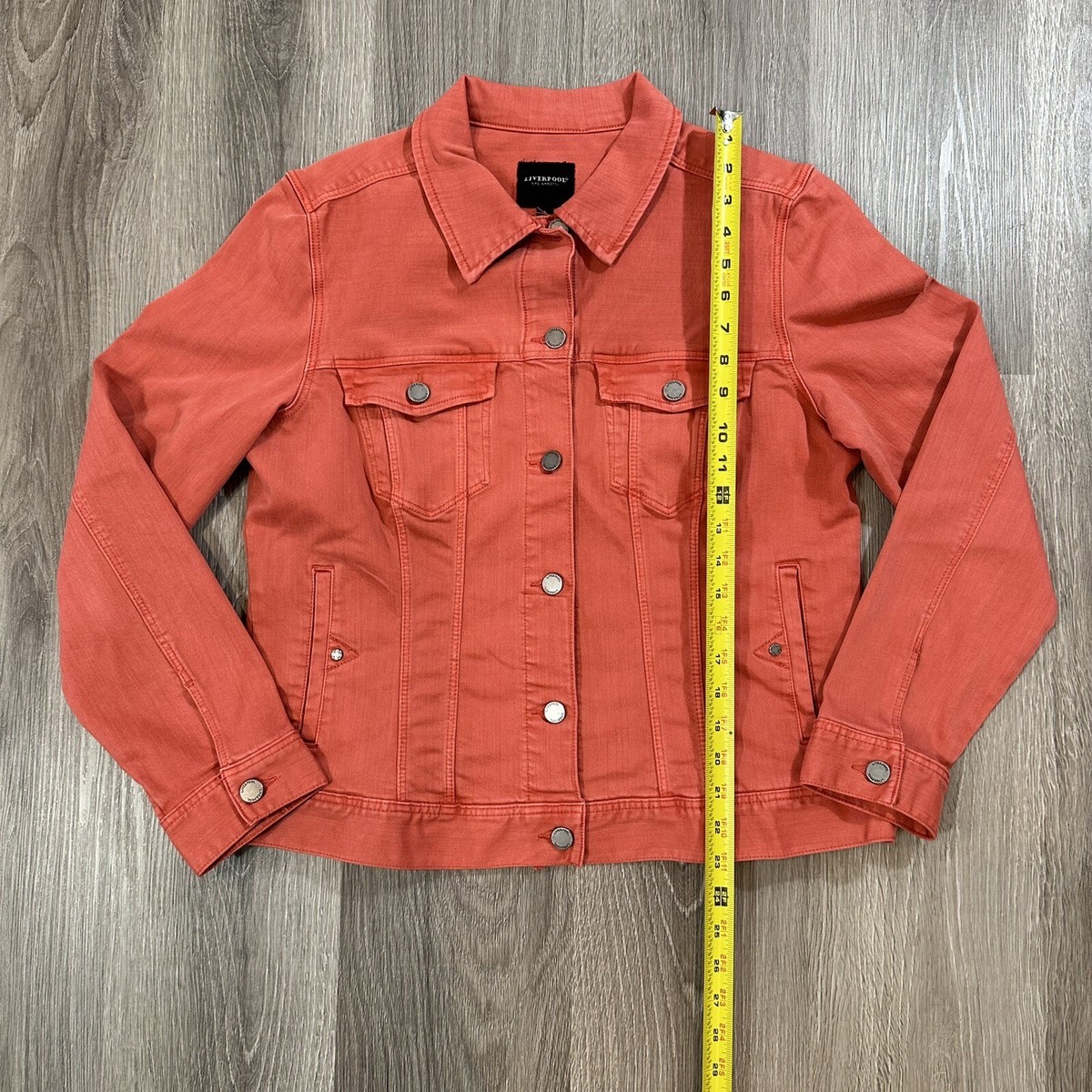 Liverpool Los Angeles Stretch Denim Jeans Jacket, Large Liverpool Los Angeles Stretch Denim Jeans Jacket, Large