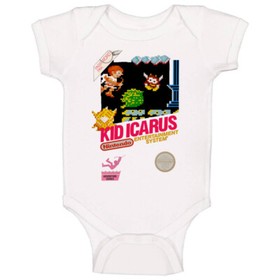 Kid Icarus Retro Nes Box Art Baby One Piece