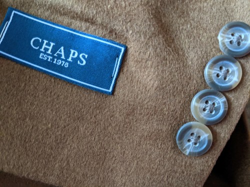 NEW 44R Ralph Lauren Chaps Vicuna Brown Tweed CASHMERE SILK Wool Blazer Jacket - Picture 4 of 5