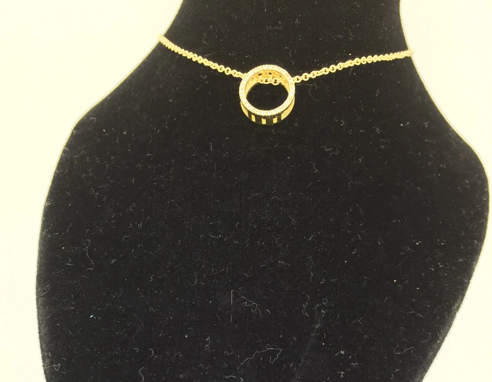 Collar Colgante Diamante 0.15 Ct Natural Oro Rosa 18k Regalo Navidad Cumpleaños Foto 2 de 4