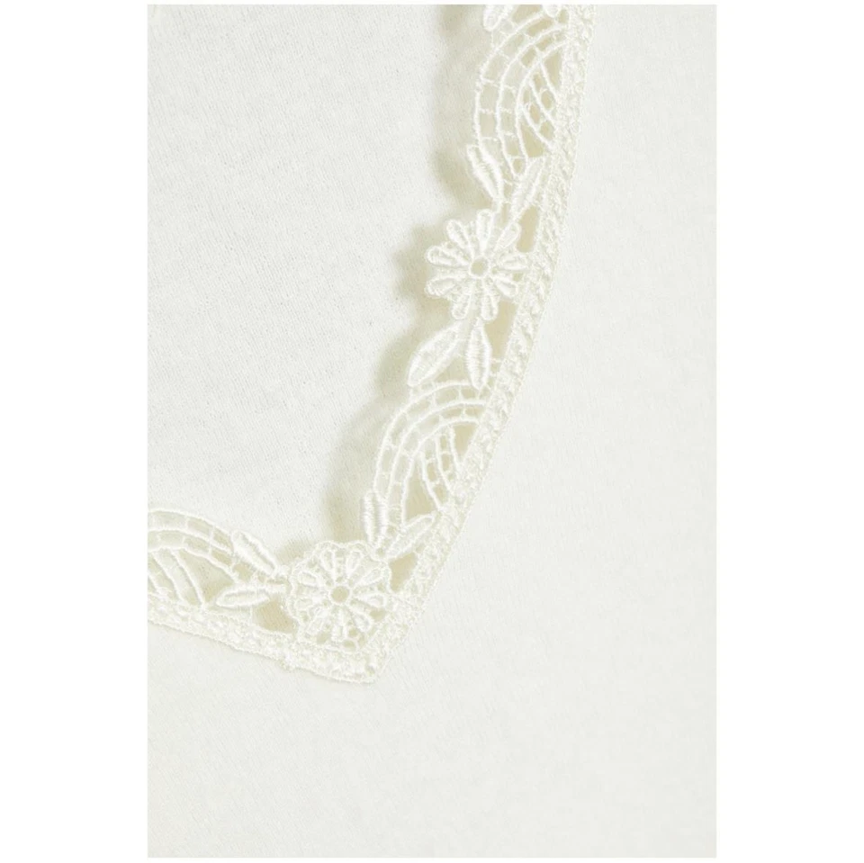 Conta Damen halbarm Unterhemd Angora/Schurwolle Spitze Spenzer 1/4 Arm Wolle - Bild 4 von 4