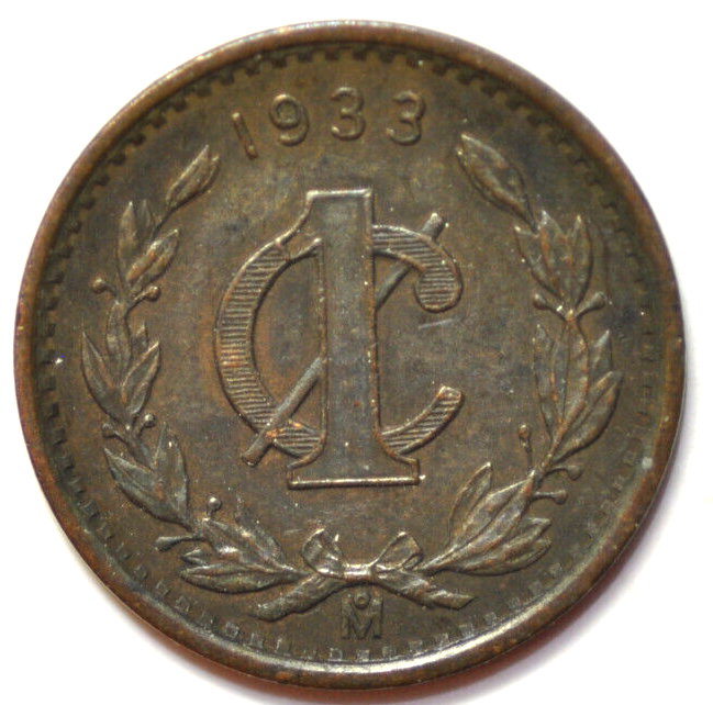 cientページ mw21038 Mexico; Centavo 1933 Mo Mexico City Mint | eBay