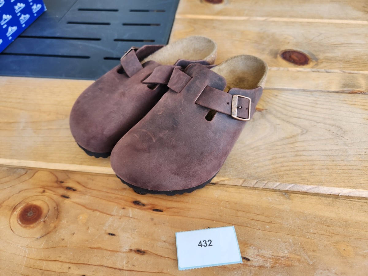 Birkenstock Boston Suede Clogs Brown Women's US Size L6 EU