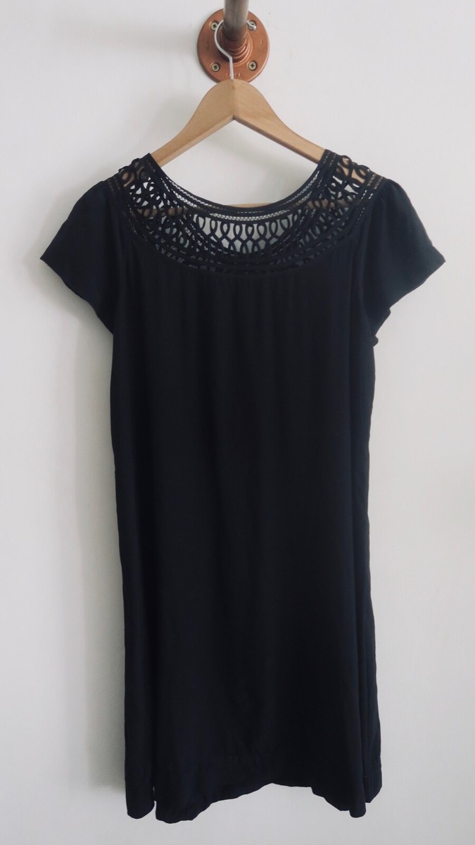 Black Silk Dress Banana Republic | eBay