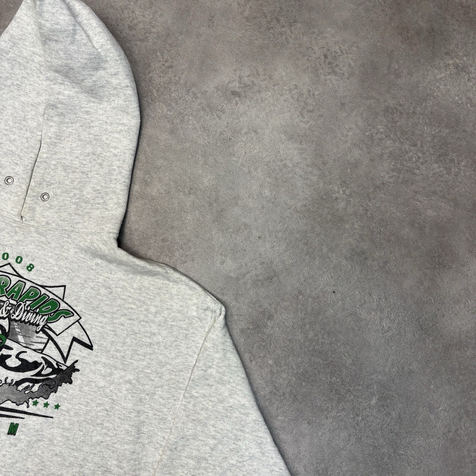Sauk Rapids Hoodie Mens Y2K USA Spell Out Sports Sweatshirt, Grey, Large image 2