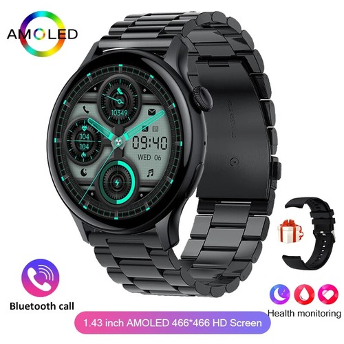 True AMOLED Smart Watch Ladies Screen Always Show Time 466*466 HD Health Tracker - Picture 12 of 33