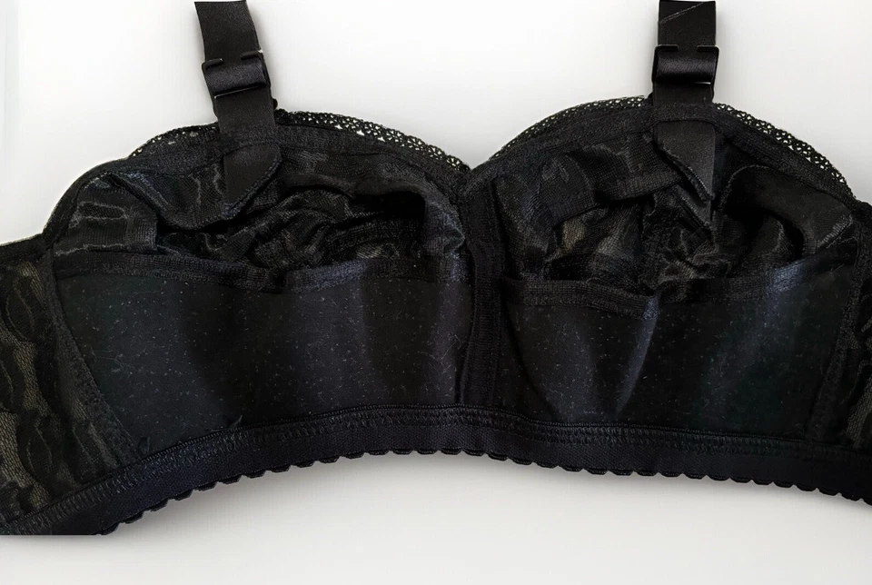全新无标签 Ardyss 天使文胸 30D 黑色蕾丝无线支撑 — 第 3/4 张图片