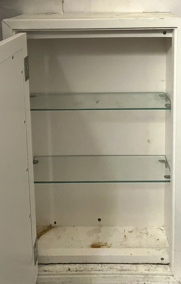 Botiquín minimalista contemporáneo con espejo + 2 estantes de vidrio Foto 2 de 3