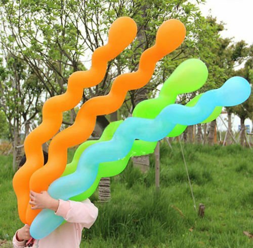 100Pcs Latex Spiral Shape Balloons Balloon Party Holiday Wedding Decoration Toy - Picture 8 of 11
