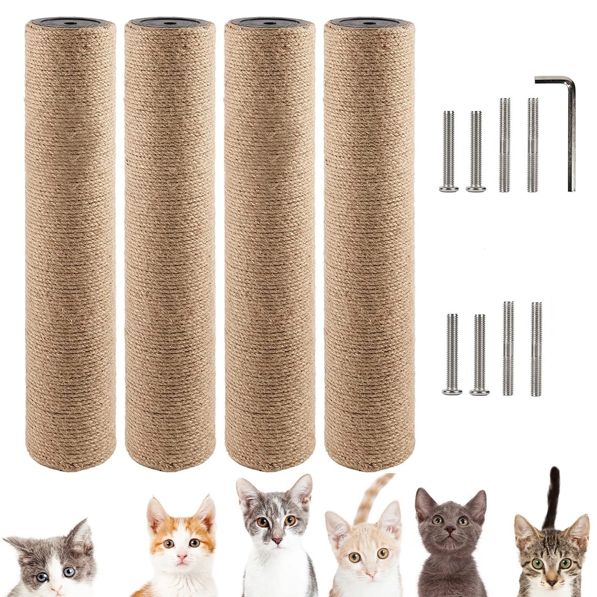 4Pcs Cat Scratching Post Replacement for Indoor Cats 15.7in Cat Scratch Post  ... | eBay